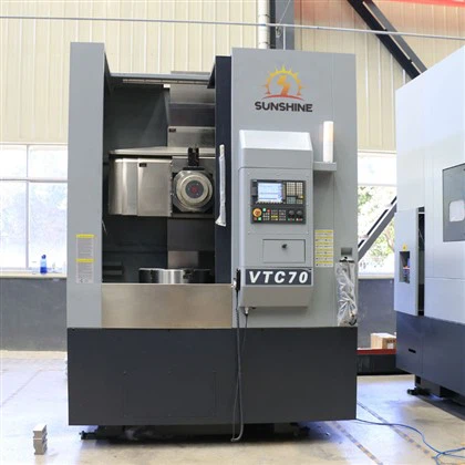 Mesin Bubut Vertikal CNC VTC70, Pemrosesan Cakram Efisiensi Tinggi, Mesin Bubut Khusus untuk Drum Rem Mobil