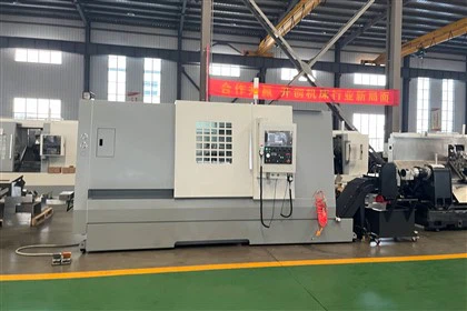 Mesin Bubut CNC Tempat Tidur Miring Dengan Panduan Linier Dan Tailstock